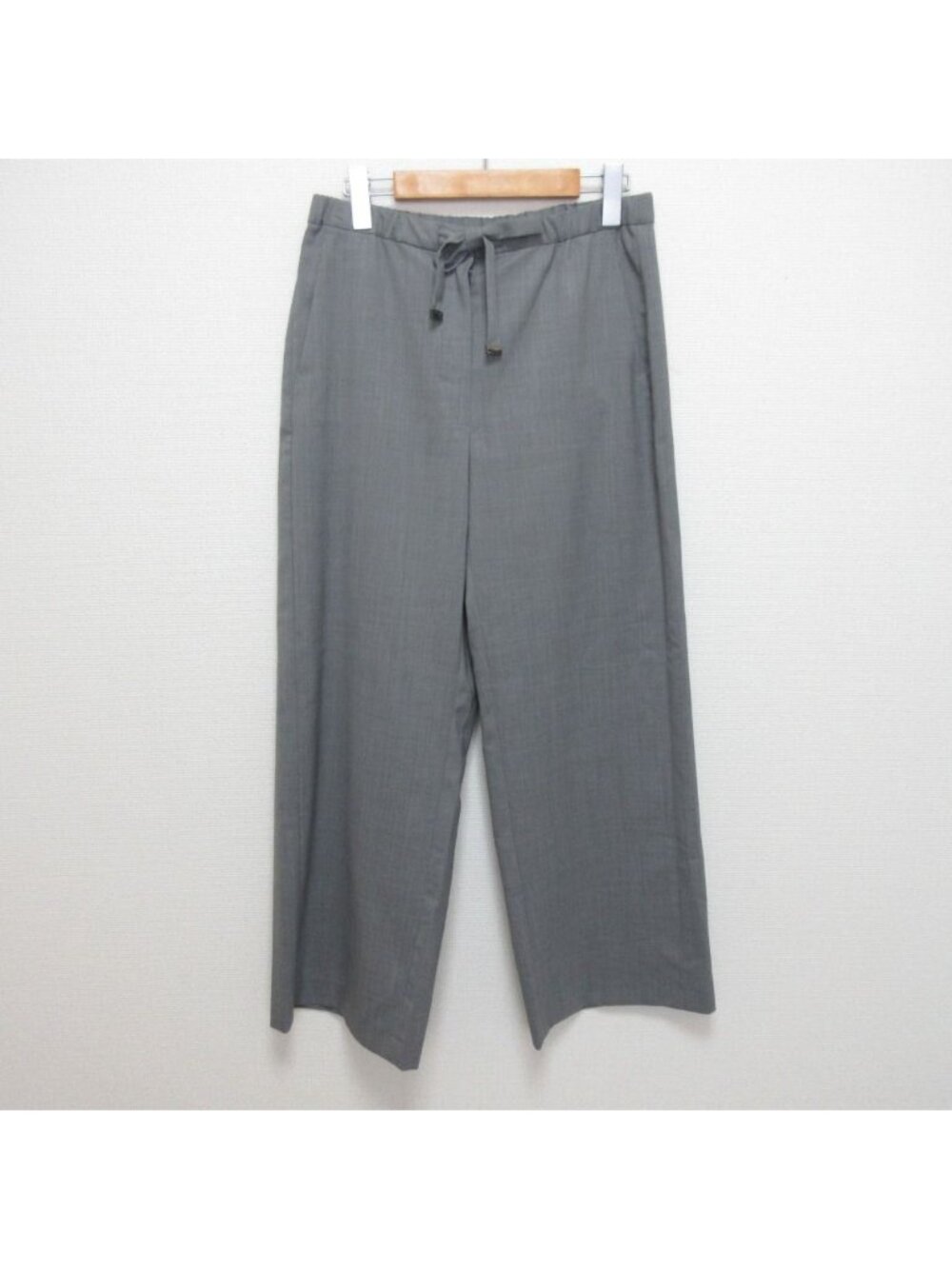 Max Mara S Smmbaia Easy Cropped Wide Pants Gray 42
